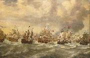 Episode from the Four Day Battle at Sea, 11-14 June 1666, in the second Anglo-Dutch War Willem van